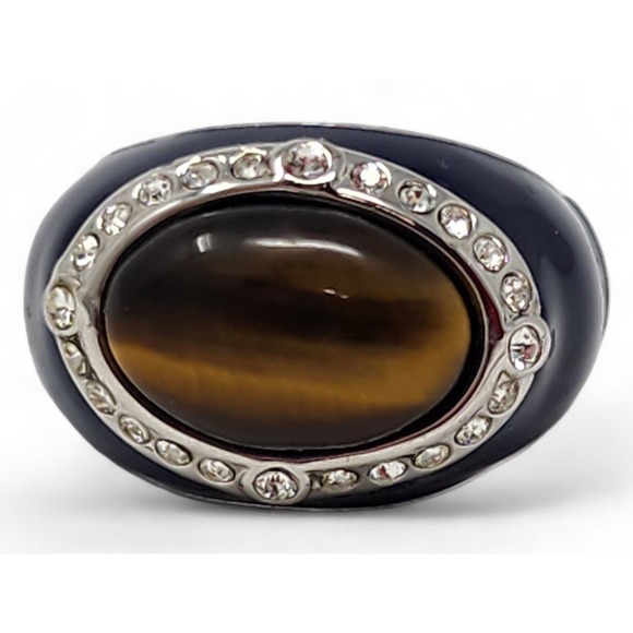Lia Sophia Kiam Collection Bold Statement Ring Keynote - Tiger's Eye, Crystals - Picture 7 of 10